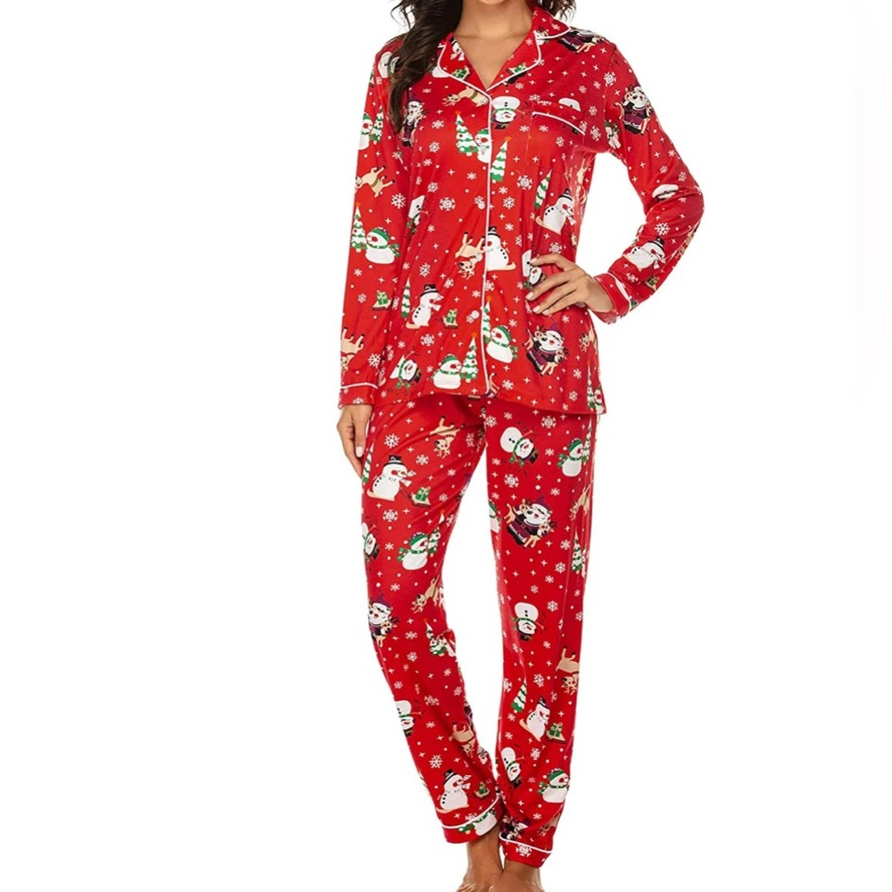 Ekouaer Women's Holiday Pajamas Large